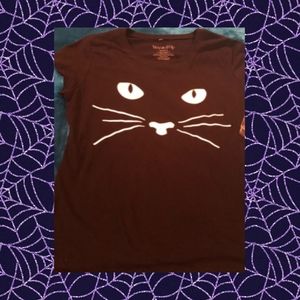 Glow in the dark cat shirt